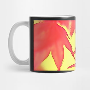 Acer Leaves with Red and Yellow Mug